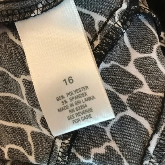 Black & White Polka Dot Midi Sleeveless Dress Barn Dress size 16 - Picture 4 of 10